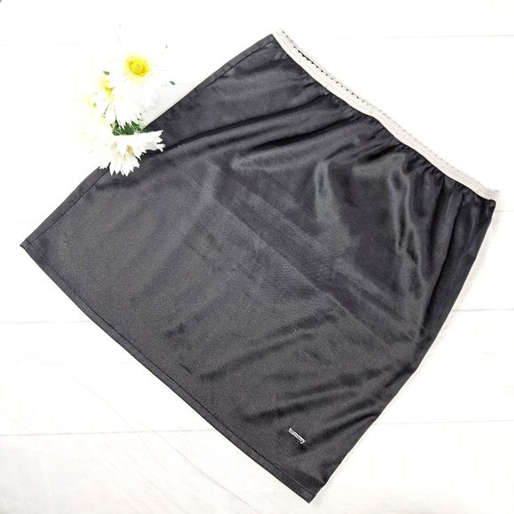 Tommy Hilfiger Other - Tommy Hilfiger Black Satin Slip Skirt Size Large